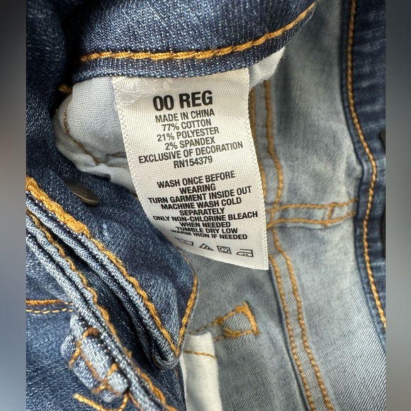 AEROPOSTALE Womens SIZE 00 Regular Medium Wash High Rise Jegging JEAN New - Picture 2 of 5